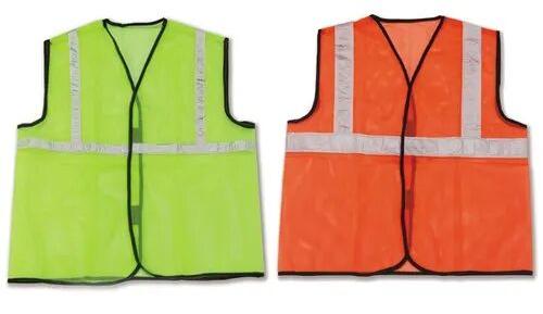Udyogi Plain Polyester Reflective Safety Vest, Size : Medium