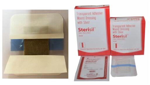 Transparent Adhesive Wound Dressing With Silver PAD