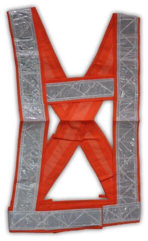 Polyester Reflective Cross Belt, Color : Orange
