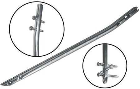 Stainless Steel Universal Tibial Nail, Length : 260-380 mm