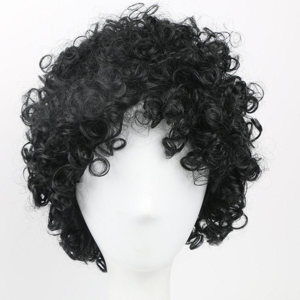Black 150-200gm Curly Hair Wig, for Parlour, Personal, Gender : Male
