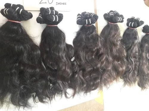 Black Natural Wavy Hair, for Parlour, Personal, Occasion : Party Wear
