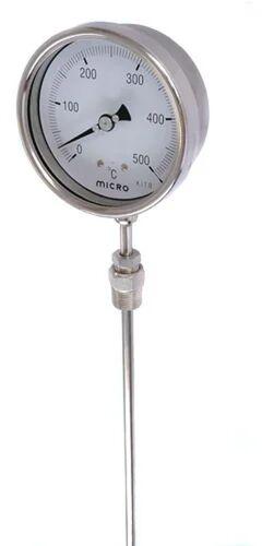 Stainless Steel Bimetallic Temperature Gauges, Color : Silver White at ...