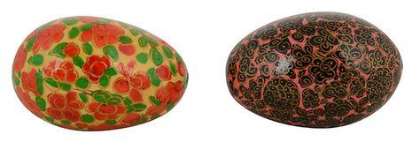 Papier Mache Decorative Eggs, Dimension : 8 cm x 5 cm