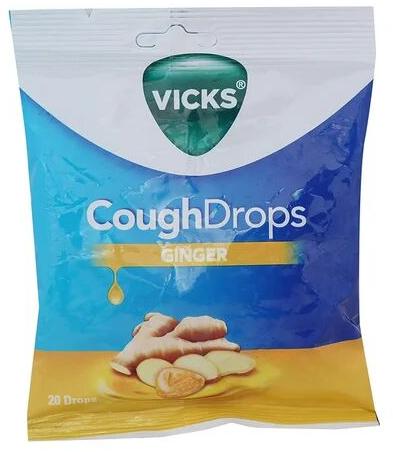 Vicks Ginger Cough Drops, Packaging Type : Pack