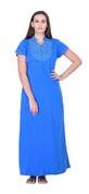 Polyester / Cotton nightwear in blue, Feature : QUICK DRY, Breathable, Comfortable