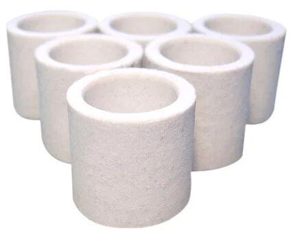 Cylindrical Ceramic Crucibles, Color : white