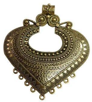 Rama Handicrafts Golden Oxidized Brass Pendant
