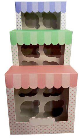 Square Kraft Paper Cupcake Box