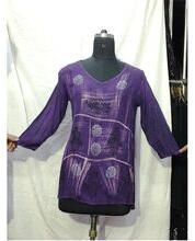 LADIES LONG SLEEVE EMBROIDERED LONG TOP, Size : FREE SIZE