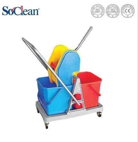 Stainless Steel Plastic Mopping Trolley