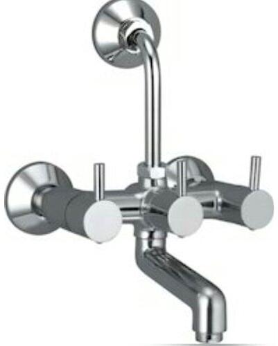 Brass Designer Telephonic Wall Mixer, Color : Silver