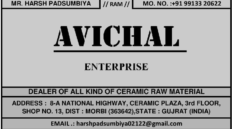 Avichal enterprise AV-1 china clay, for Ceramic industries