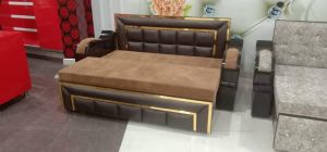 Polished Wooden Rectangular Sofa Cum Bed, for Hotel, Home, Size : Multisize