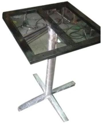 Rectangular Stainless Steel Table, for Restaurant, Color : Silver Black