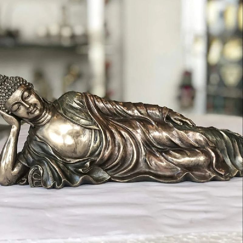 Brass Buddha Statue, Color : Silver