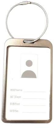 Silver Metal Luggage Tag, Size : 54*86mm