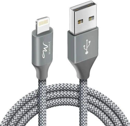 Wayona Grey 141 G Nylon USB Data Cable, for Mobile Phone, Laptop, Computer, Model Number : WNLB