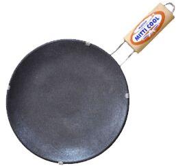 Clay Non-Stick Tawa With Handle, Size : 9 INCH