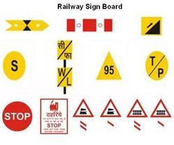 Reflective Railway Sign Board