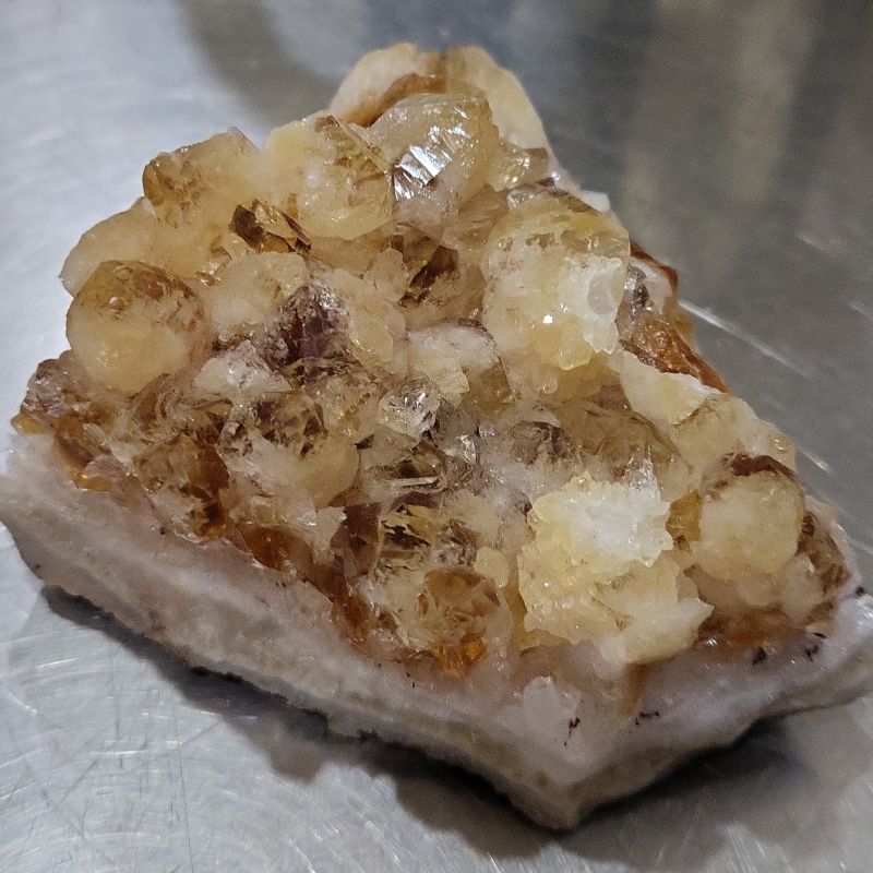Aart-in-stones Yellow Non Polished natural citrine stone cluster