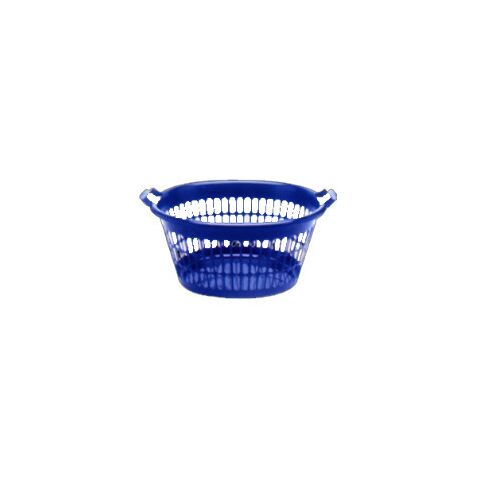 Plastic Oval Laundry Basket, Color : Blue