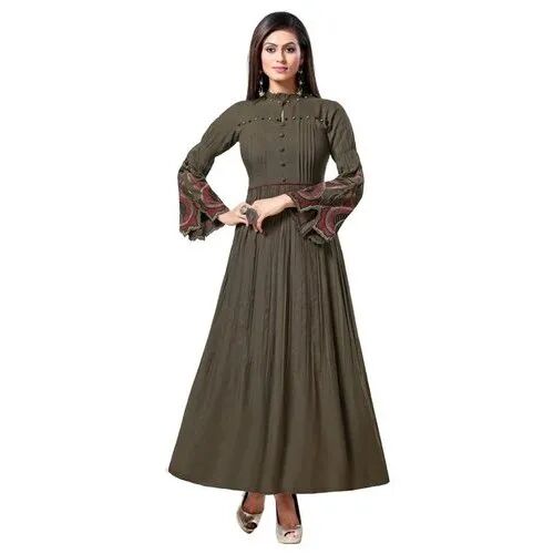 Saheli Georgette Embroidery  Party Wear Embroidery Gown, Size : S To XXL