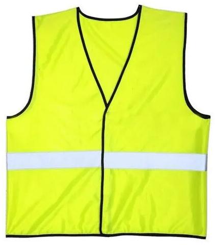 Polyester Safety Vest, Color : Neon Yellow