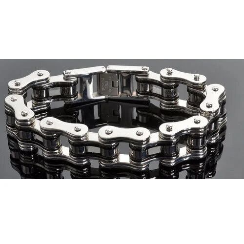 Stainless Steel Roller Chain, Color : Silver
