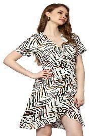 2SHE Cotton Ladies Animal Print Dress, Size : XL