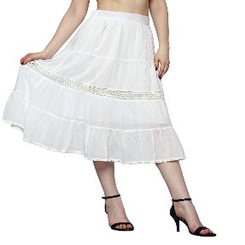 Ladies Cotton Lace Skirt