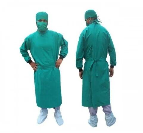 Plain OT Surgical Gown, Color : Green