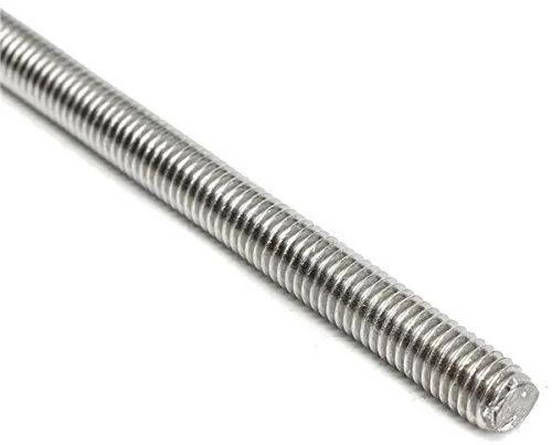 Polished Stainless Steel Threaded Rod, Length : 100 Mm