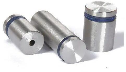 Stainless Steel Glass Stud, Color : Silver