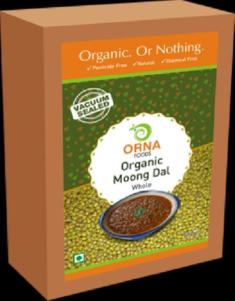 ORNA Organic Moong Dal Whole Vacuum Packed 500g