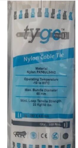 Tygo Nylon cable tie, Length : 200mm