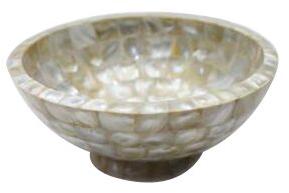 White Mother of Pearl Bowl