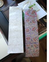 silk screen printed handmade paper  bottle bags