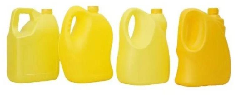 Plastic Plain Edible Oil Can, Color : Yellow