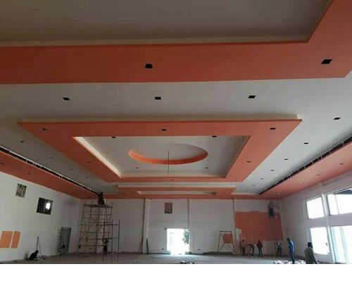 Steel / Stainless Steel gypsum false ceiling, Color : White