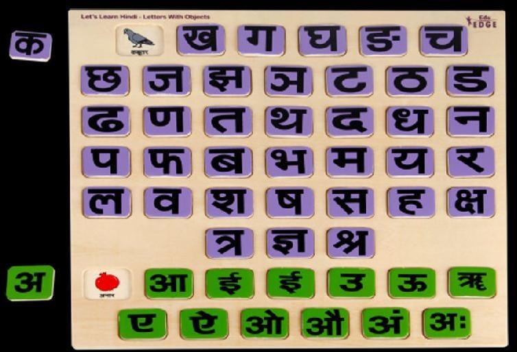 LET\'S LEARN HINDI LETTERS  Educational puzzle Toys