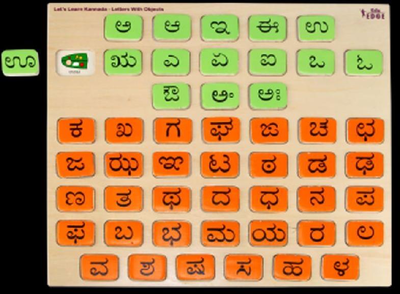 LET'S LEARN KANNADA LETTERS Educational puzzle Toys