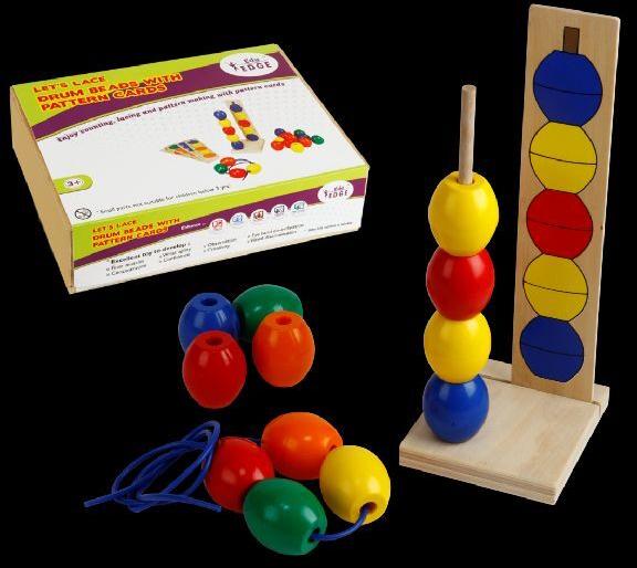 LET'S LACE - DRUM BEADS Educational toys