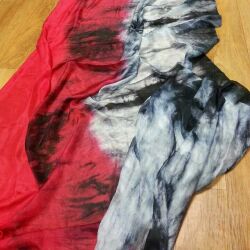 Fire Fox belly dance silk veil, Size : 3 yards, customize, 44 inc width