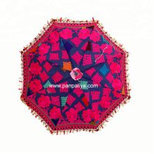 Cotton Gypsy Embroidered Parasols Umbrella, Color : assorted