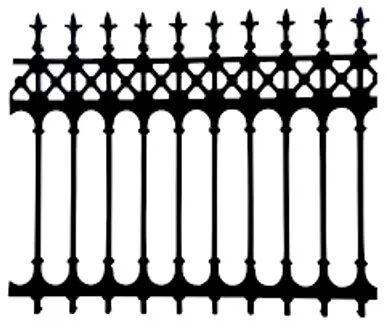 CI Cast Iron Railings, Color : Black