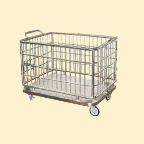 SS Foldable Trolley Cart