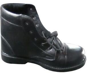 Leather Security Guard Shoes, Color : Black