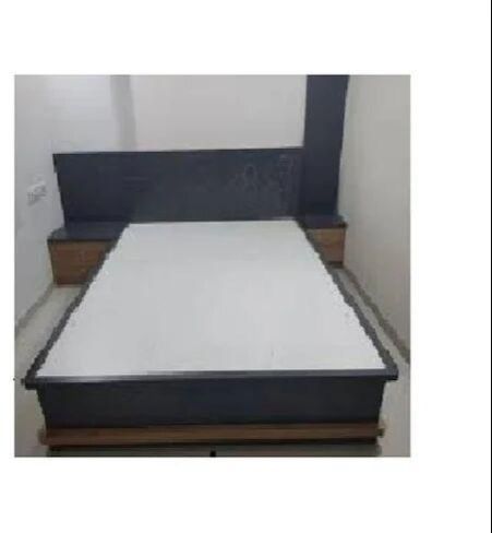 wooden double bed
