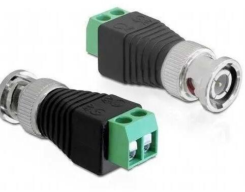 Copper BNC Green Connector, Color : Black